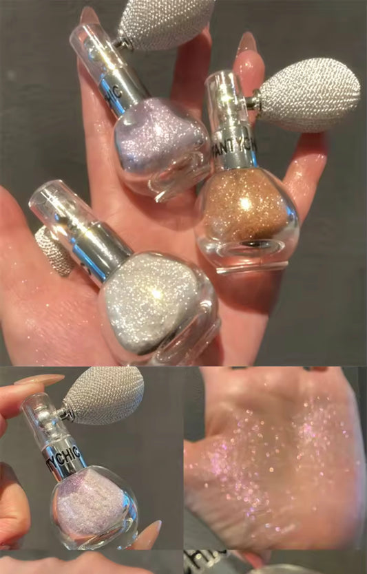 Luminous shimmer highlighter puff